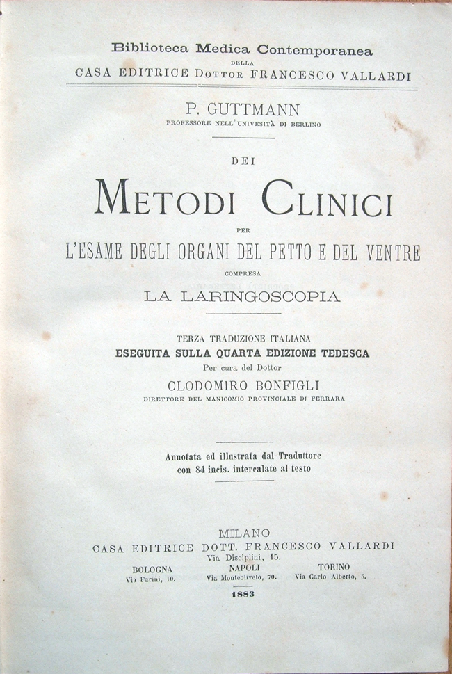 Dei metodi clinici per l'esame degli organi del petto e …