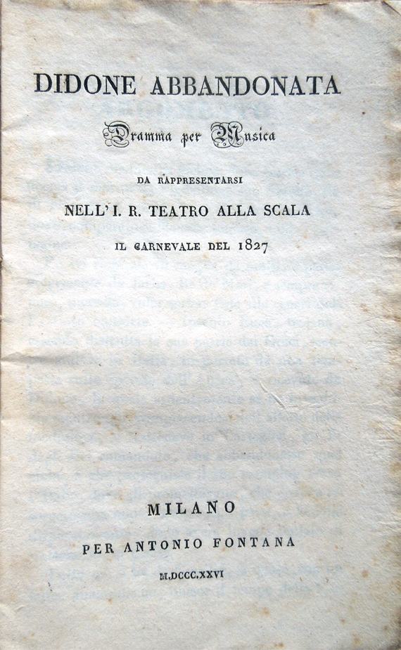 Didone abbandonata. Dramma per musica da rappresentarsi nell'I. R. Teatro …