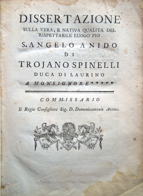 Dissertazione sulla vera, e nativa qualità del rispettabile luogo pio …