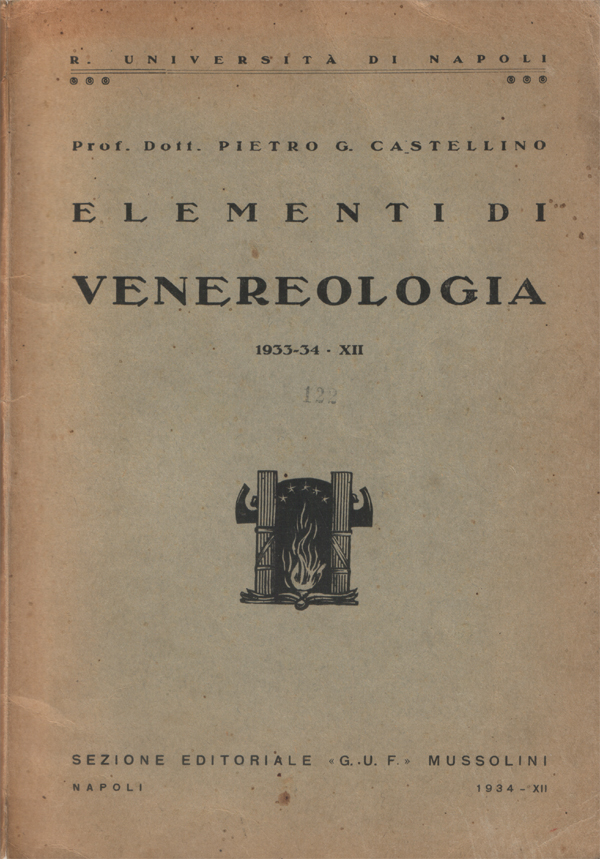 Elementi di venereologia. 1933-34 - XII°