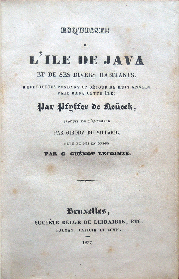 Esquisses de l'ile de Java et de ses divers habitants, …