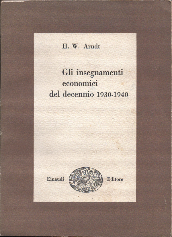 Gli insegnamenti economici del decennio 1930-1940