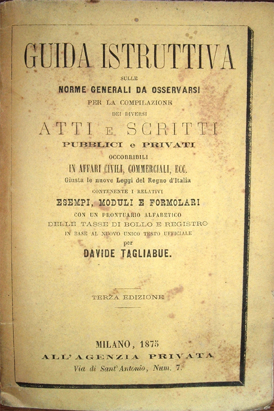 Guida istruttiva sulle norme generali da osservarsi per la compilazione …