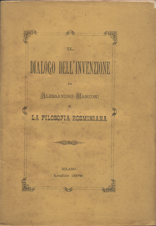 Il dialogo dell'invenzione e la filosofia rosminiana