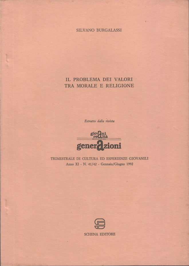 Il problema dei valori tra morale e religione. Tentativi di …