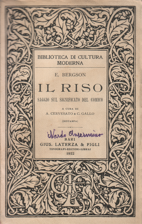 Il riso. Saggio sul significato del comico. A cura di …