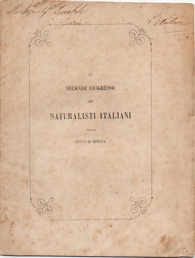 In occasione del secondo congresso dei naturalisti italiani, canto del …