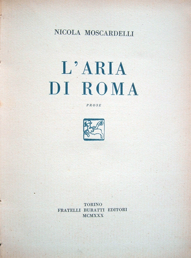 L'aria di Roma. Prose