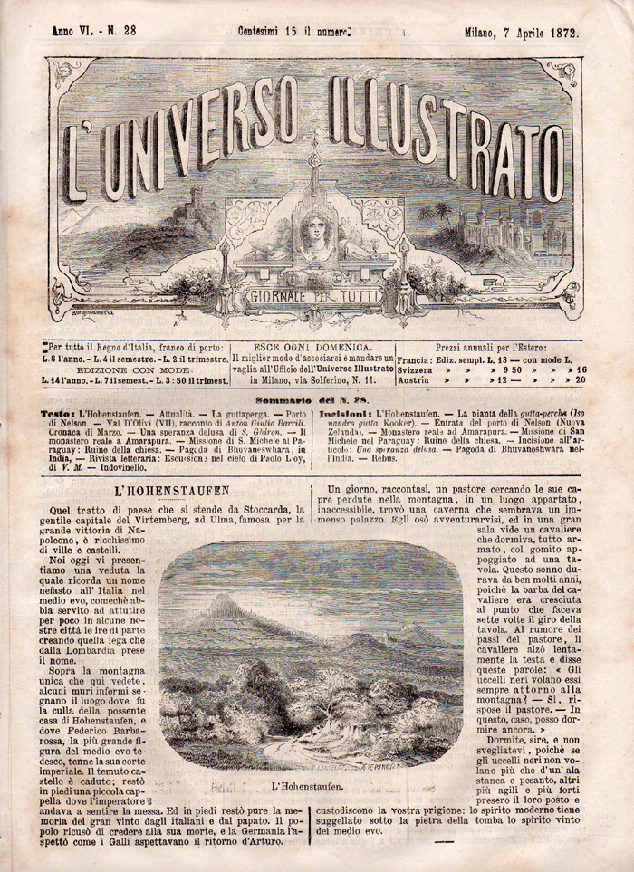 L'Universo Illustrato, giornale per tutti. Anno VI - N. 28, …