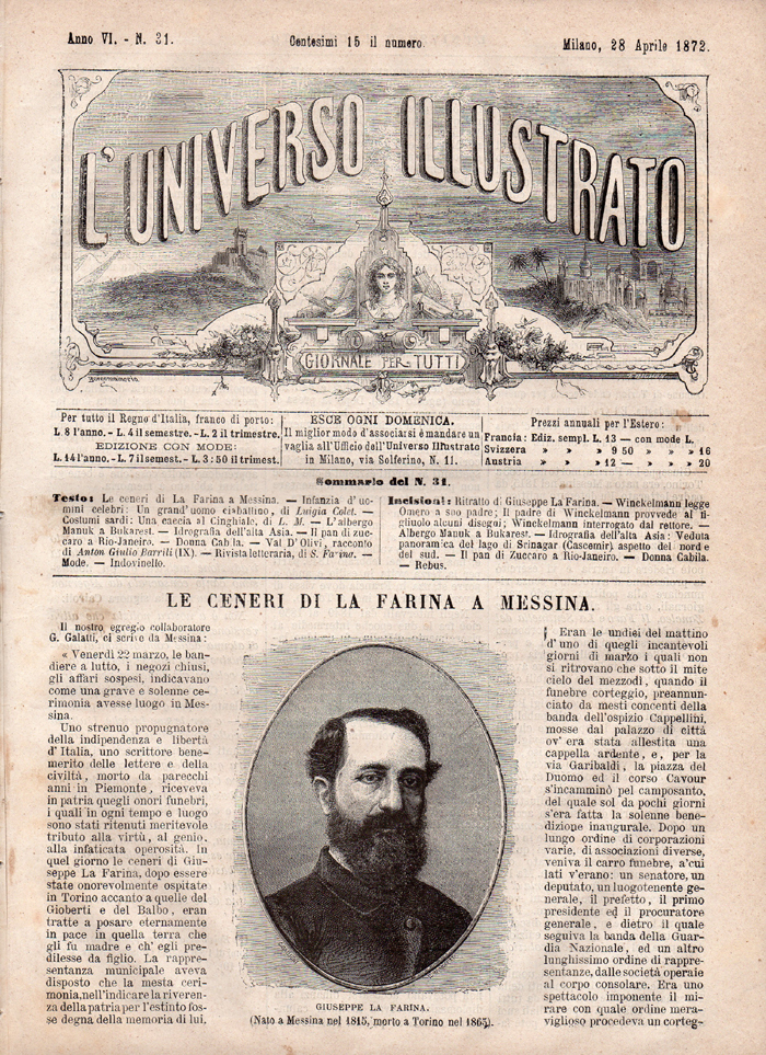 L'Universo Illustrato, giornale per tutti. Anno VI - N. 31, …