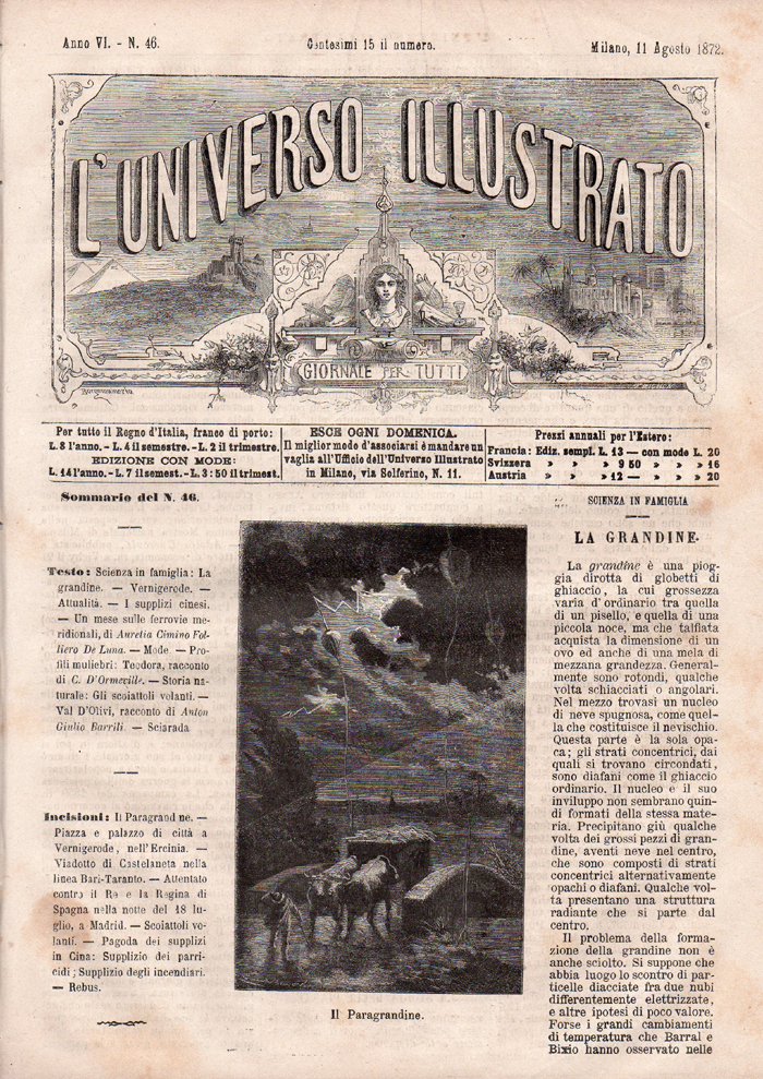 L'Universo Illustrato, giornale per tutti. Anno VI - N. 46, …