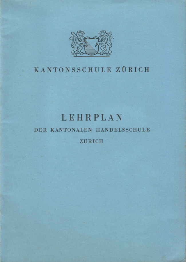 Lehrplan der Kantonalen Handelsschule Zürich