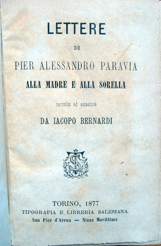 Lettere di Pier Alessandro Paravia alla madre e alla sorella …