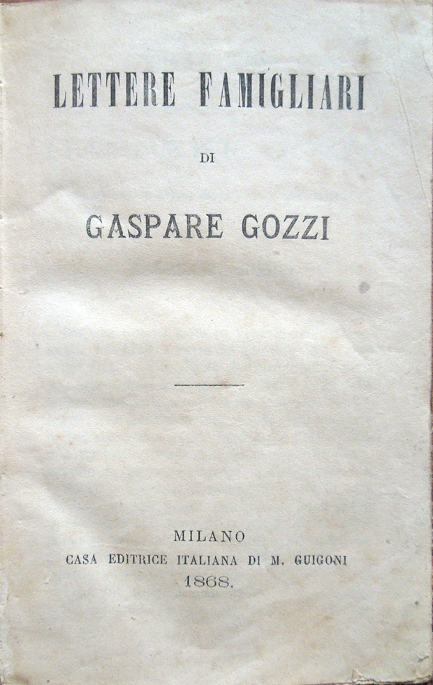 Lettere famigliari di Gaspare Gozzi