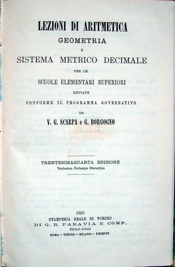 Lezioni di aritmetica, geometria e sistema metrico decimale per le …