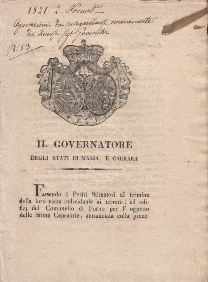 Notificazione relativa alle operazioni di stima dei terreni e degli …
