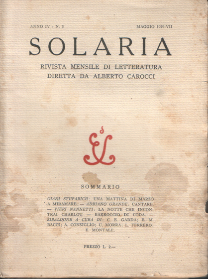 Solaria. Anno Quarto - N. 5 - Maggio 1929