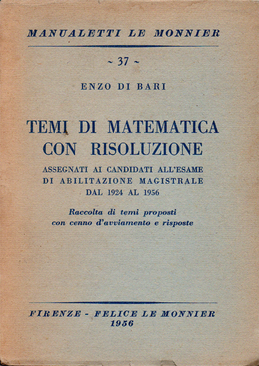 Temi di matematica con risoluzione assegnati ai candidati all'esame di …