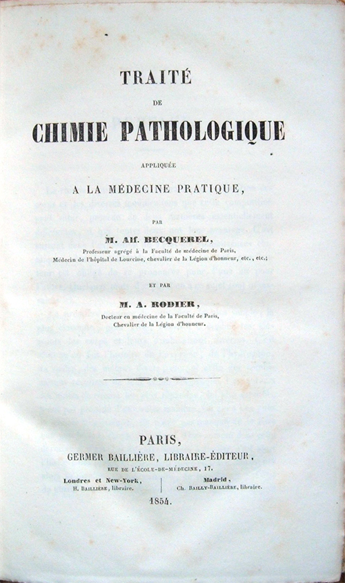 Traité de chimie pathologique appliquée à la médecine pratique. Par …