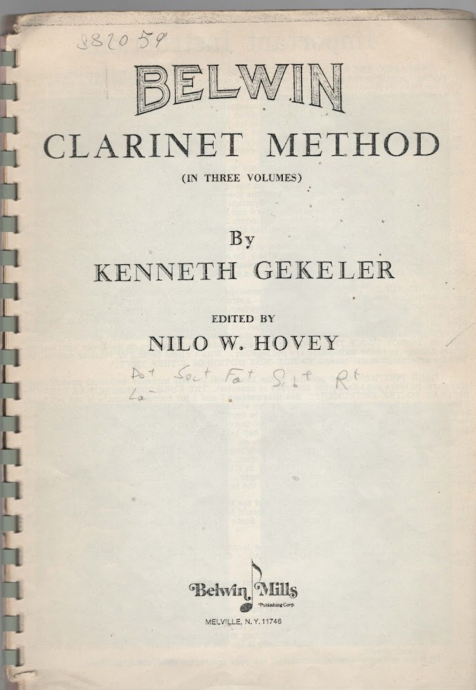 Belwin Clarinet Method