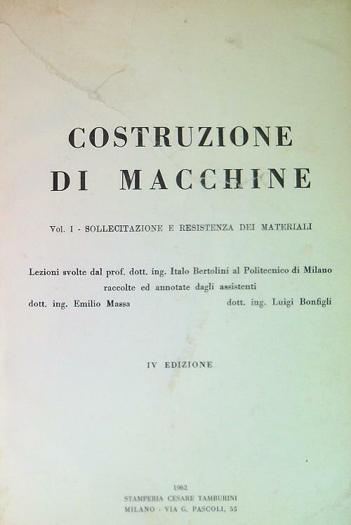 costruzioni di macchine volume 1