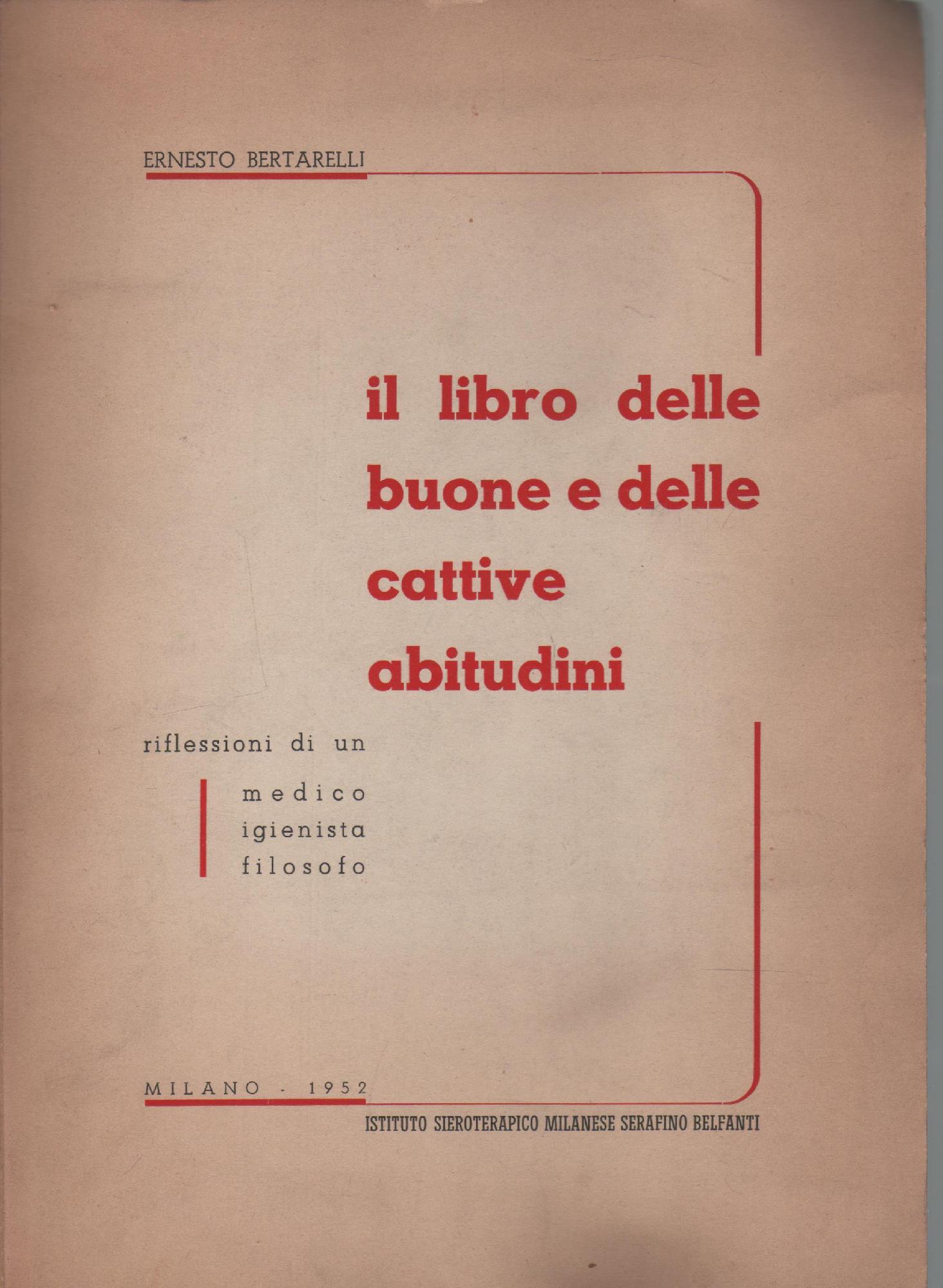 il libro delle buone e delle cattive abitudini