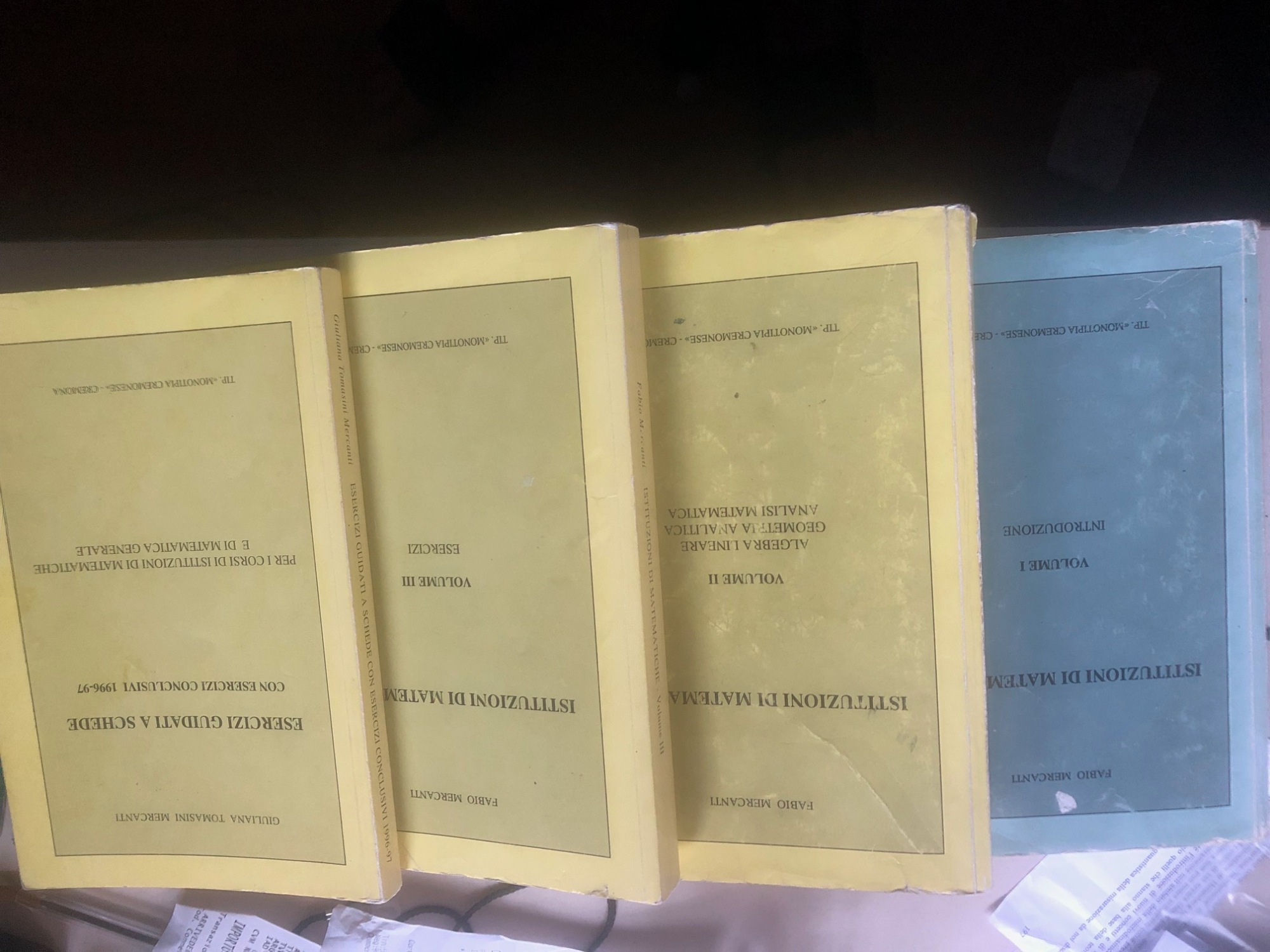 ISTITUZIONI DI MATEMATIC AVOL 1 ,2,3.ED ESERCIZIO GUIDATI A SCHEDE