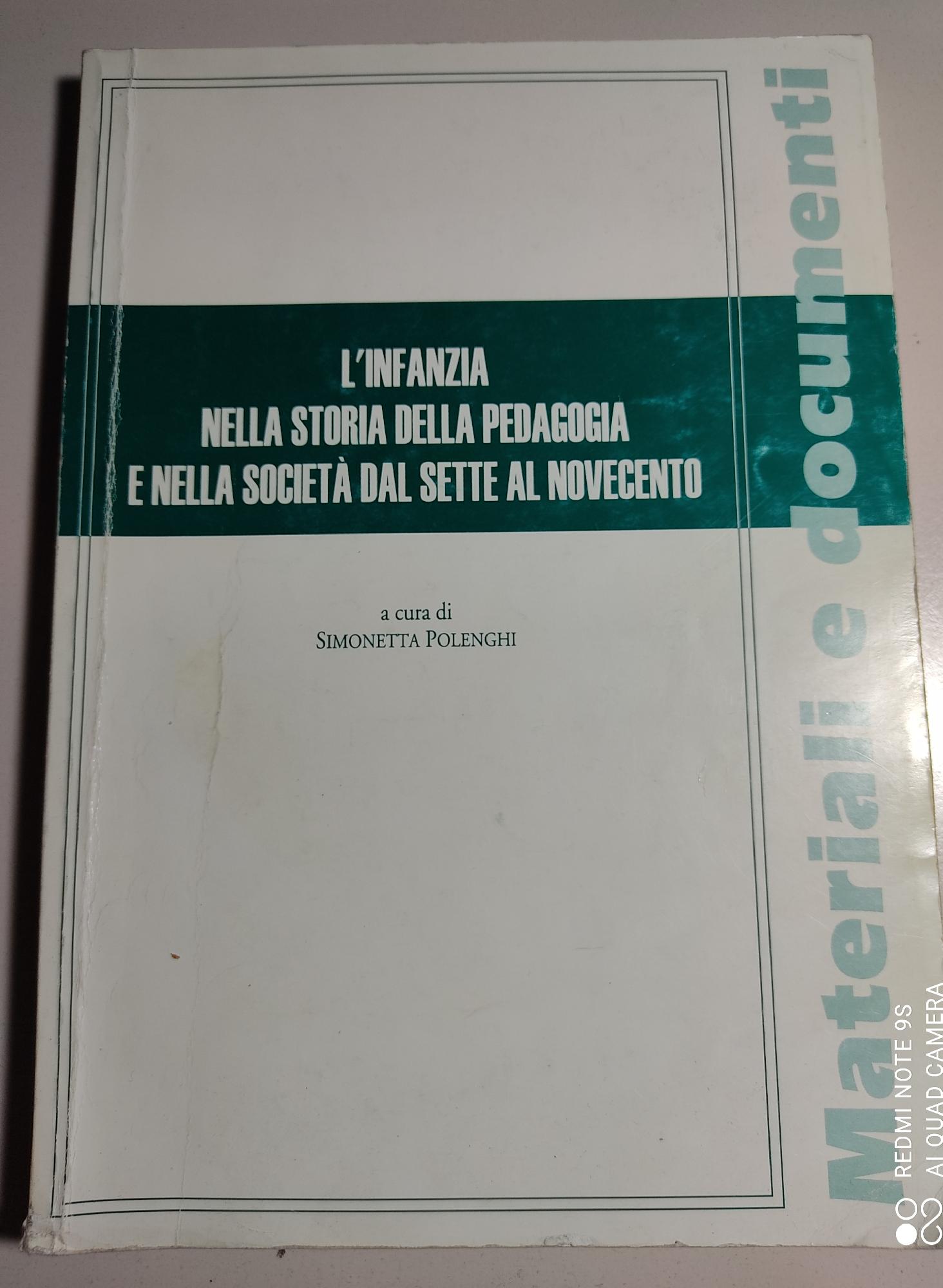 L'infanzia nella storia della pedagogia e nella società dal Sette …