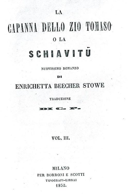 La Capanna dello zio Tomaso o la Schiavitù