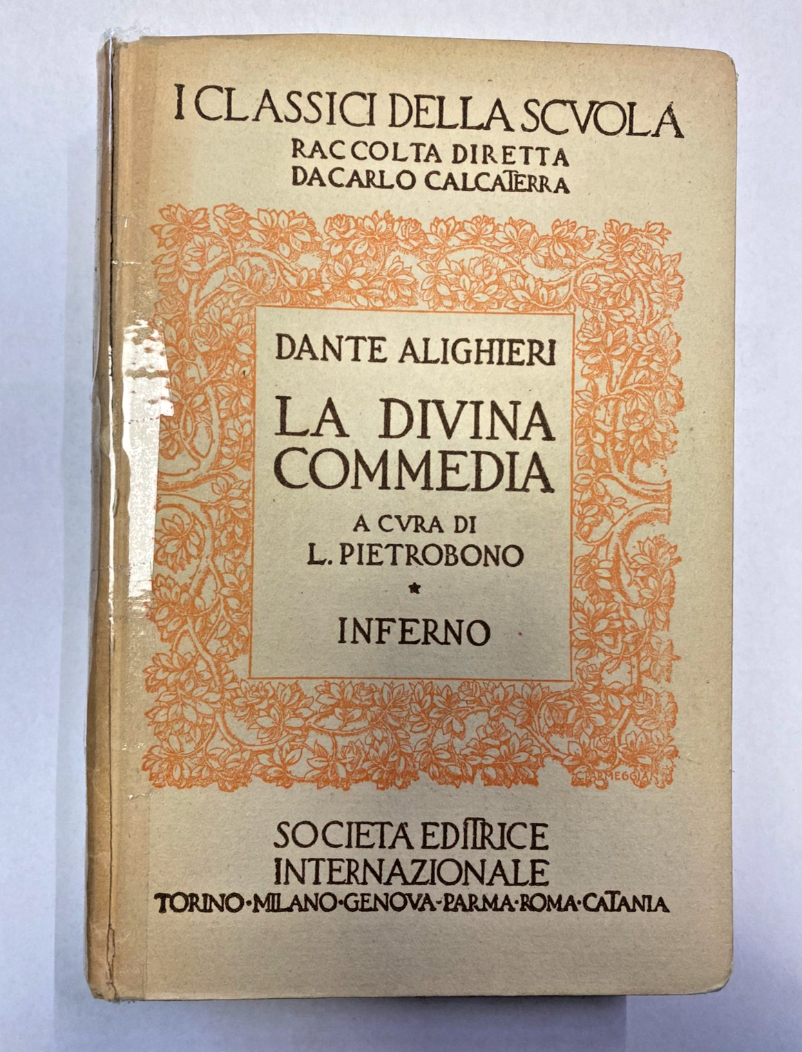 LA DIVINA COMMEDIA-PURGATORIO-A CURA DI L.PIETROBONO-ED.SEI 1937
