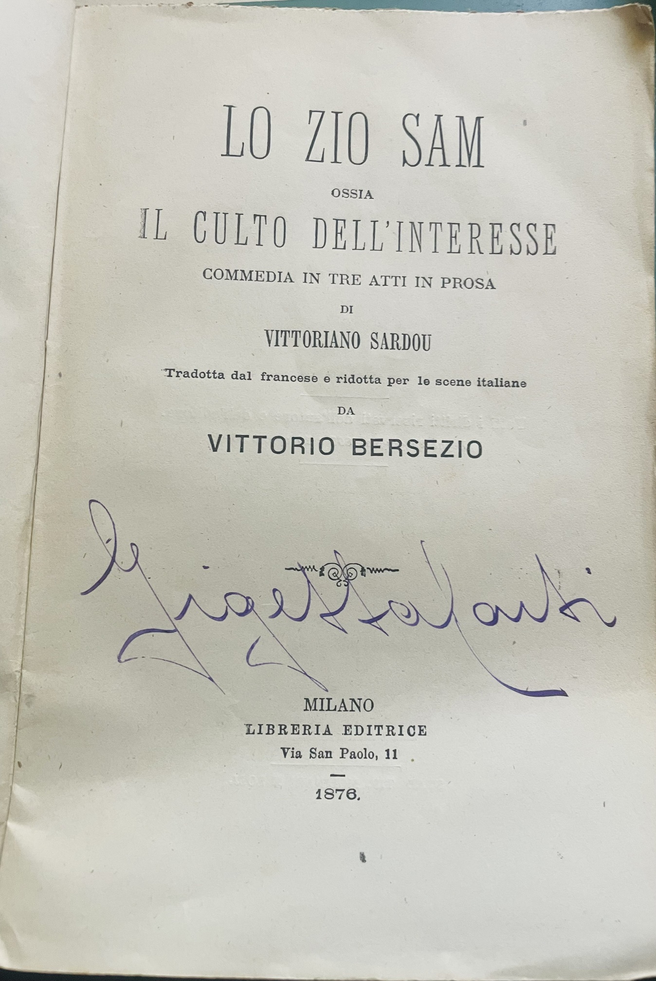 LO ZIO SAM OSSIA IL CULTO DELL'INTERESSE COMMEDIA IN 3 …
