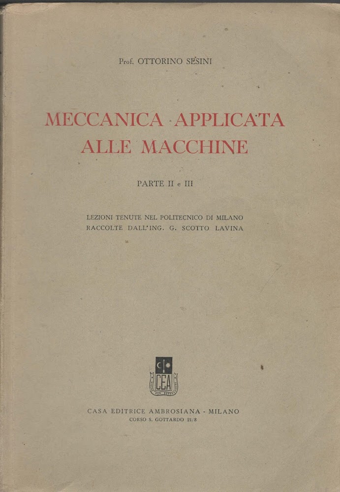 MECCANICA APPLICATA ALLE MACCHINE PARTE II e III