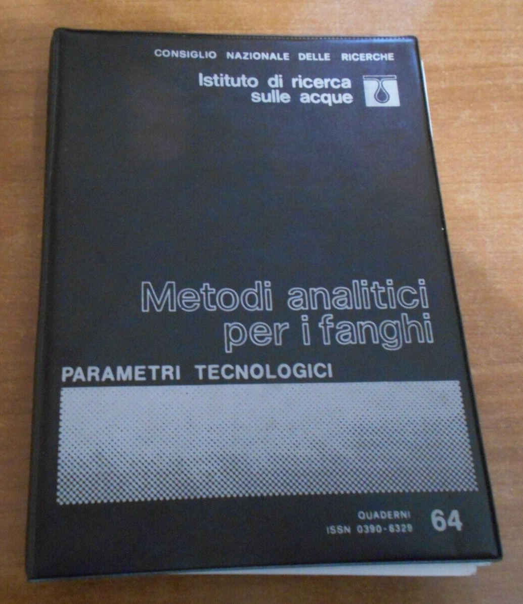 METODI ANALITICI PER I FANGHI PARAMETRI TECNOLOGICI