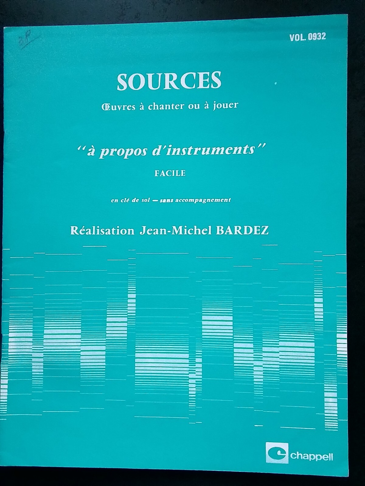 PARTITION - SOURCES OEUVRES A CHANTER OU A JOUER - …