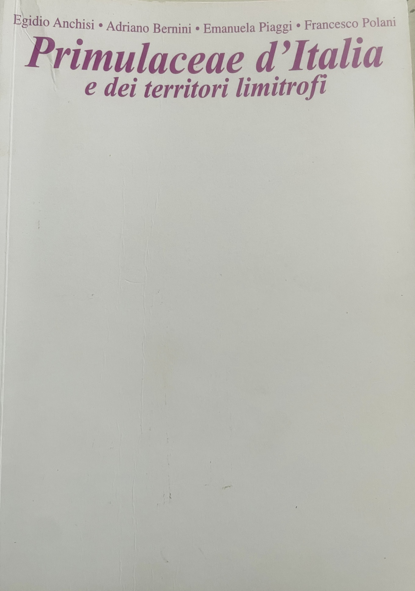 primulaceae d'italia e dei territori limitrofi