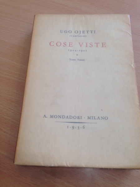 cose viste 1924-1925 tomo terzo