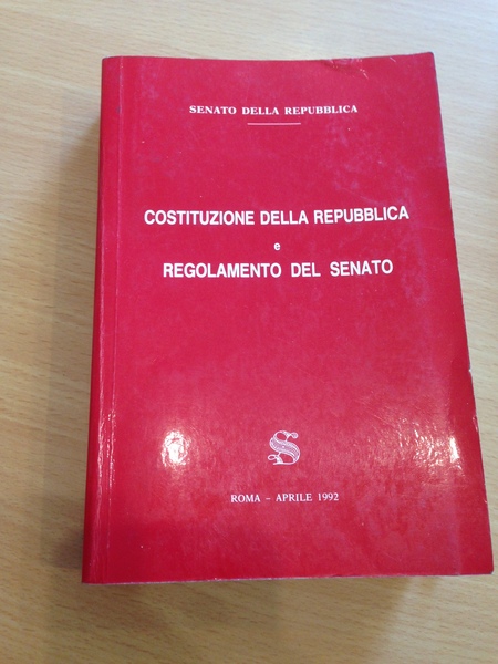 costituzione della repubblica e regolamento del senato