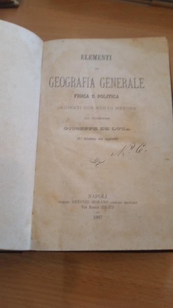 elementi di geografia generale fisica e politica- ordinamento con nuovo …