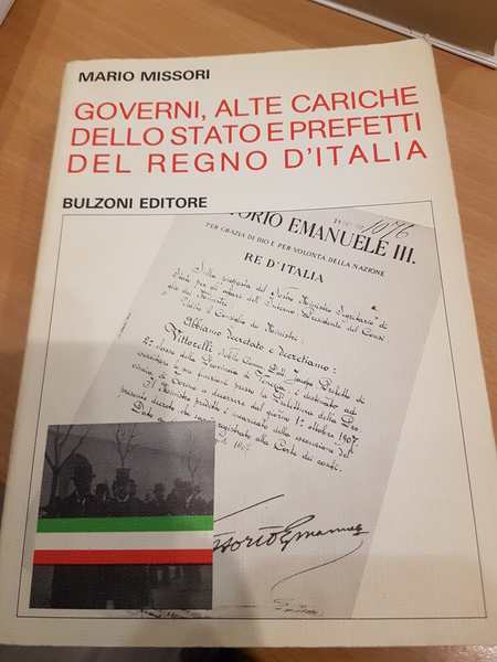 Governi, alte cariche dello stato e prefetti del regno d'Italia