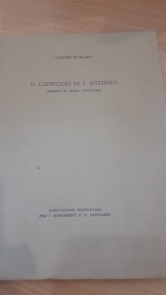 il cappuccio di s. antonio aneddoti di storia napoletana