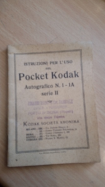 istruzioni per l'uso del pocket kodak autografico N°1-1A serie II