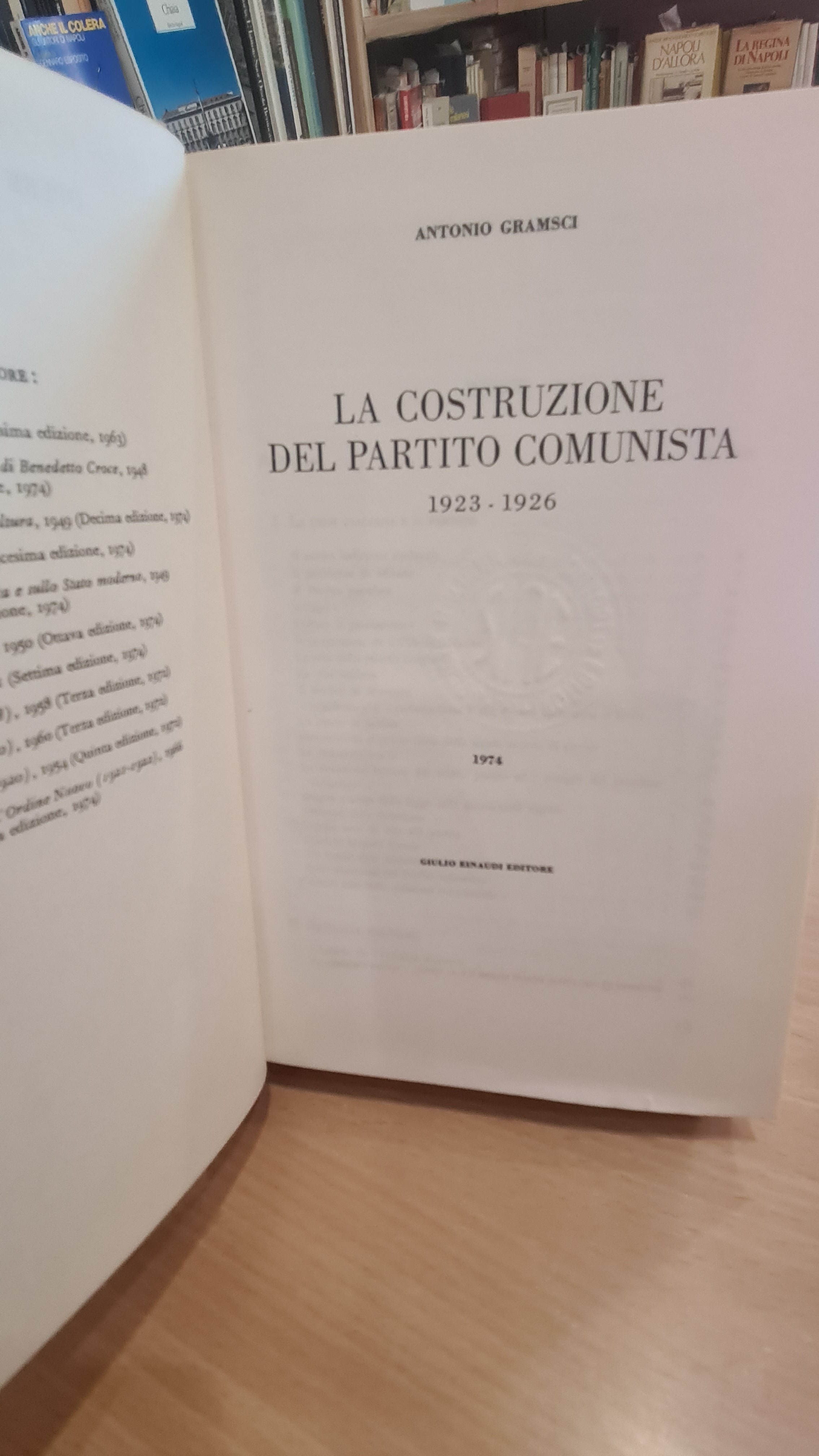 LA COSTRUZIONE DEL PARTITO COMUNISTA 1923-1926 - GRAMSCI