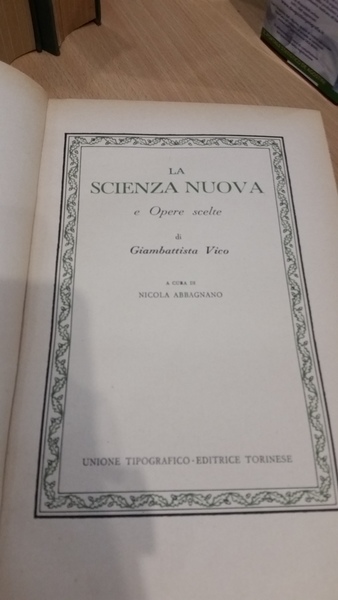 la scienza nuova e opere scelte