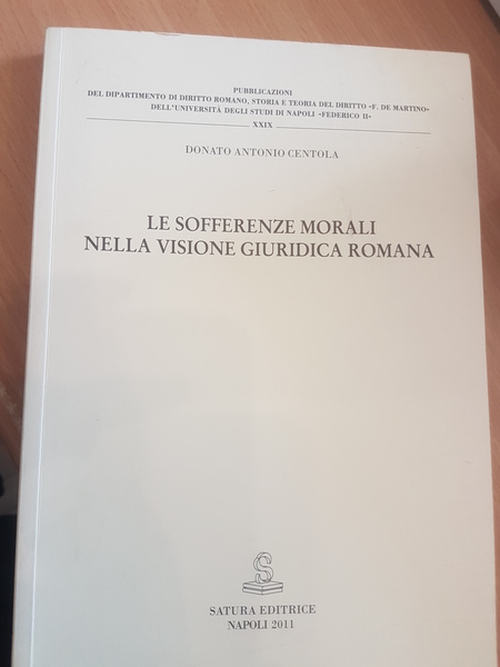 Le sofferenze morali nella visione giuridica romana