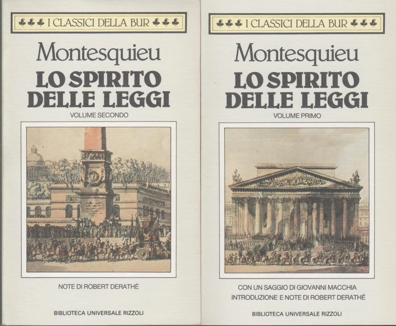 LO SPIRITO DELLE LEGGI - montesquieu bur 1989