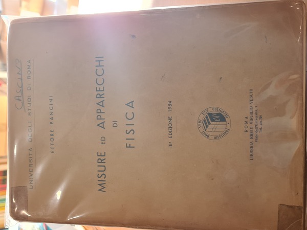 Misure ed apparecchi di fisica ed 1954