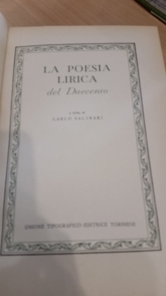 poesia lirica del duecento