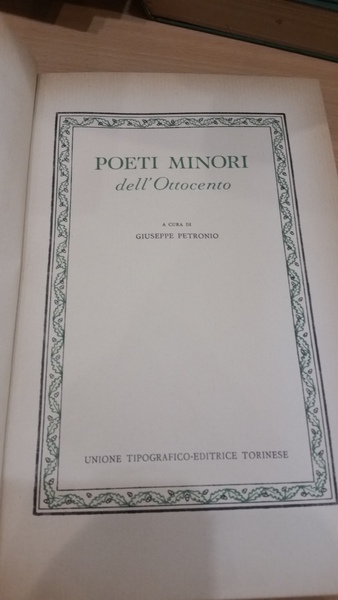 poeti minori dell'ottocento