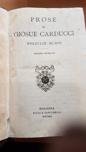 Prose 1859-1903 edizione definitiva