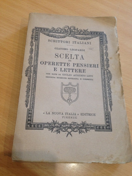 scelta di operette pensieri e lettere